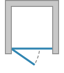Drzwi jednoczęściowe ze ścianką stałą w linii otwierane na zewnątrz
